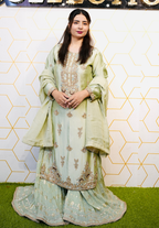 Amna Collection DR010 – Silk Bridal Formal with Pure Silk Dupatta & Crystal Work