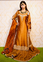 Amna Collection Mn002 – Sheesha Silk Bridal Formal with Crystal & Raisham Work