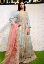 Amna Collection KK068 – Silk Bridal Walima with Crystal & Raisham Work