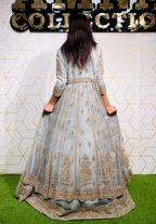 Amna Collection VEO54 – Net Bridal Walima with Crystal & Raisham Work