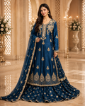 Amna Collection Le011 – Sheesha Silk Bridal Formal with Crystal & Raisham Work
