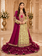 Amna Collection DA007 – Embroidered Bridal Formal with Crystal & Kora Dab Work