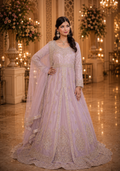 Amna Collection VEO54 – Net Bridal Walima with Crystal & Raisham Work