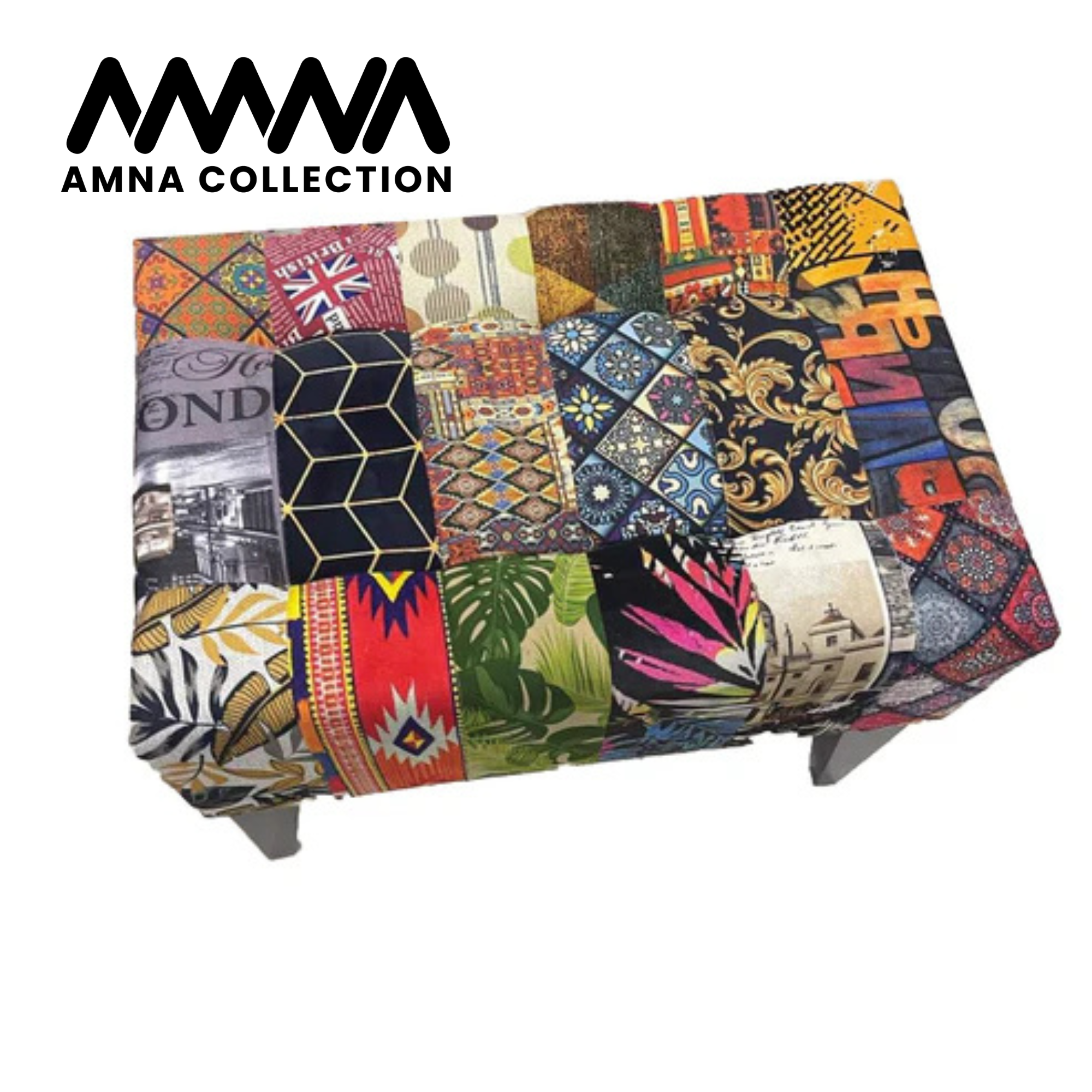 Patchwork  Stool Multicolor