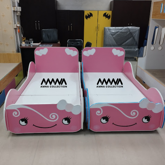 Girls Car Bed Pink Color Single