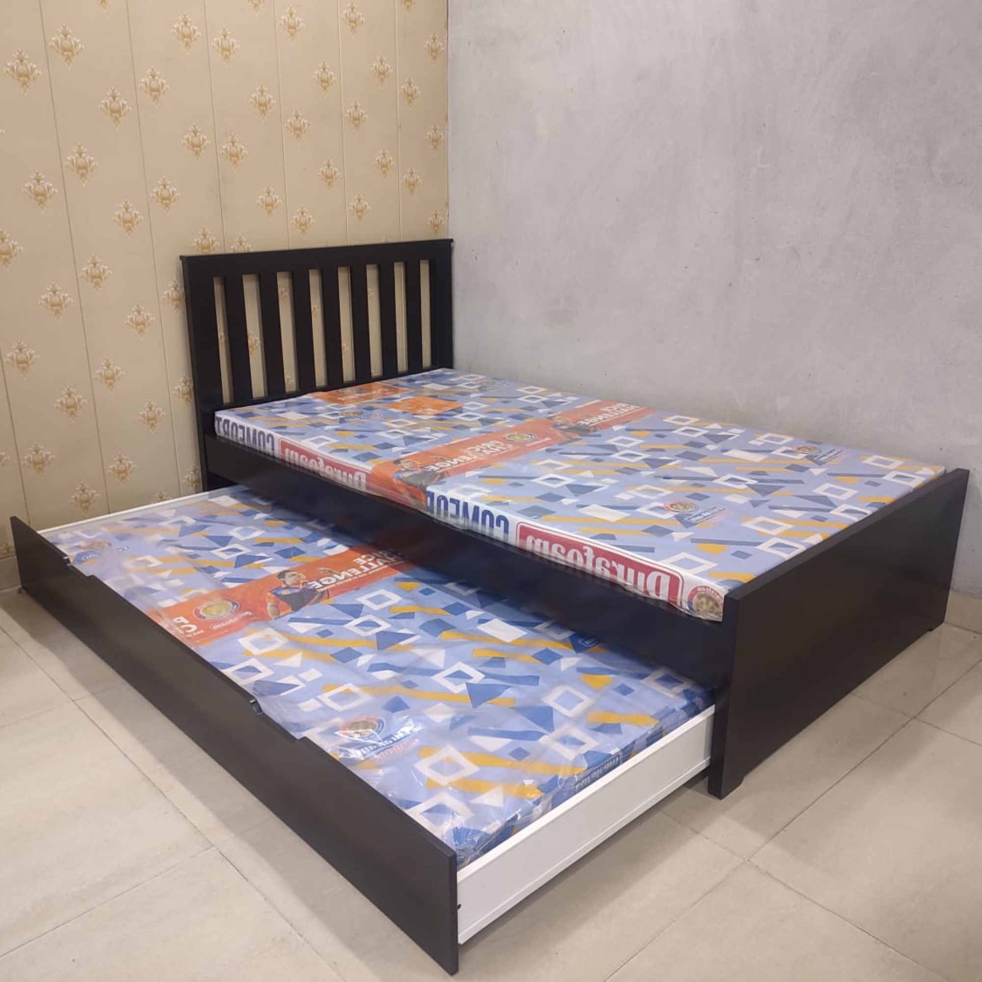 Bed With Slide Bed Deco Paint