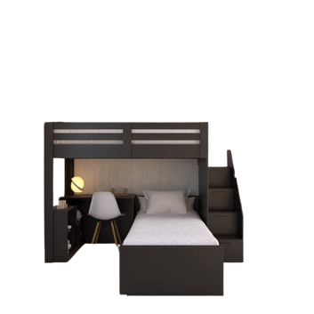 Double Bunk Bed With Study Table