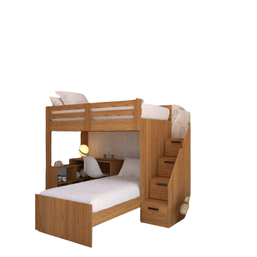 Double Bunk Bed With Study Table